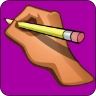 Hand writing a request icon